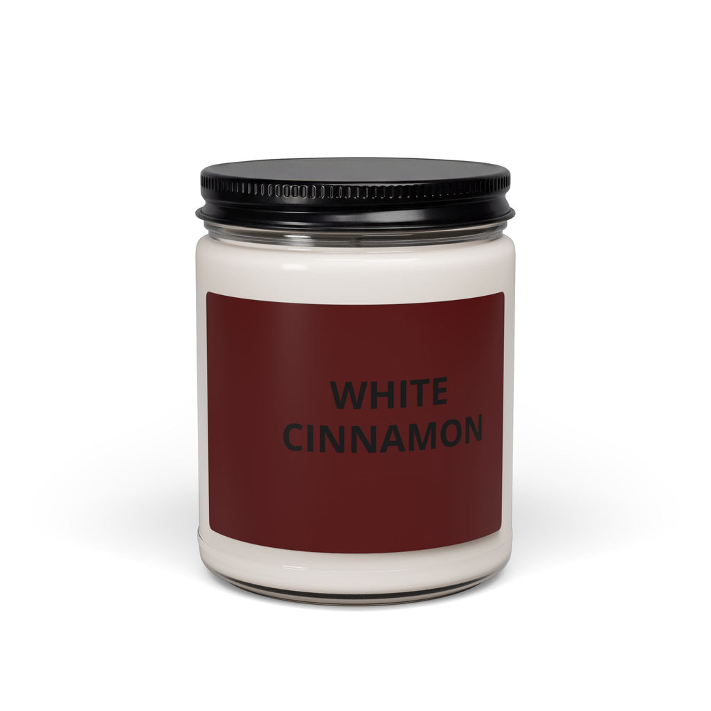 White Cinnamon Soy Candle — 9oz Scented Jar (Warm Spiced Aroma)