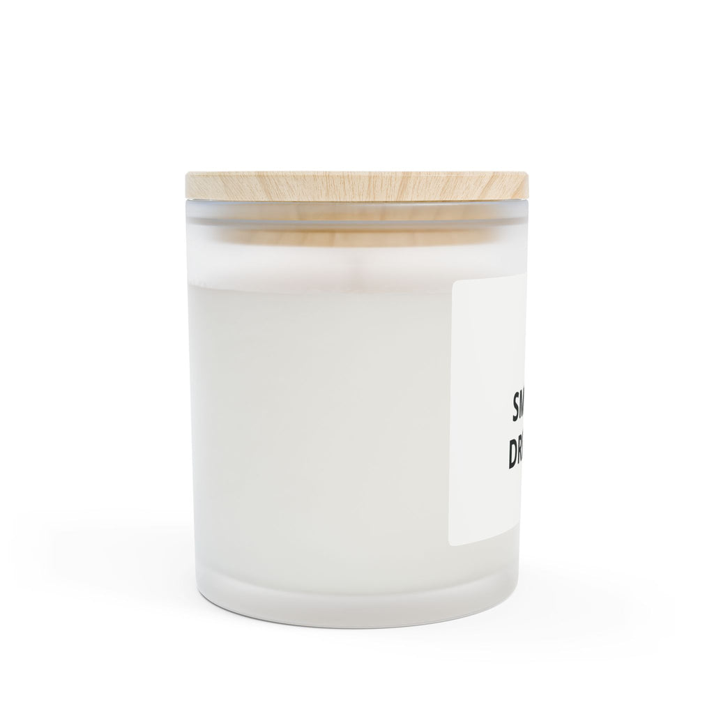 Custom Frosted Glass Candle (11 oz) — Personalized Scented Candle, "Print it your way" Label