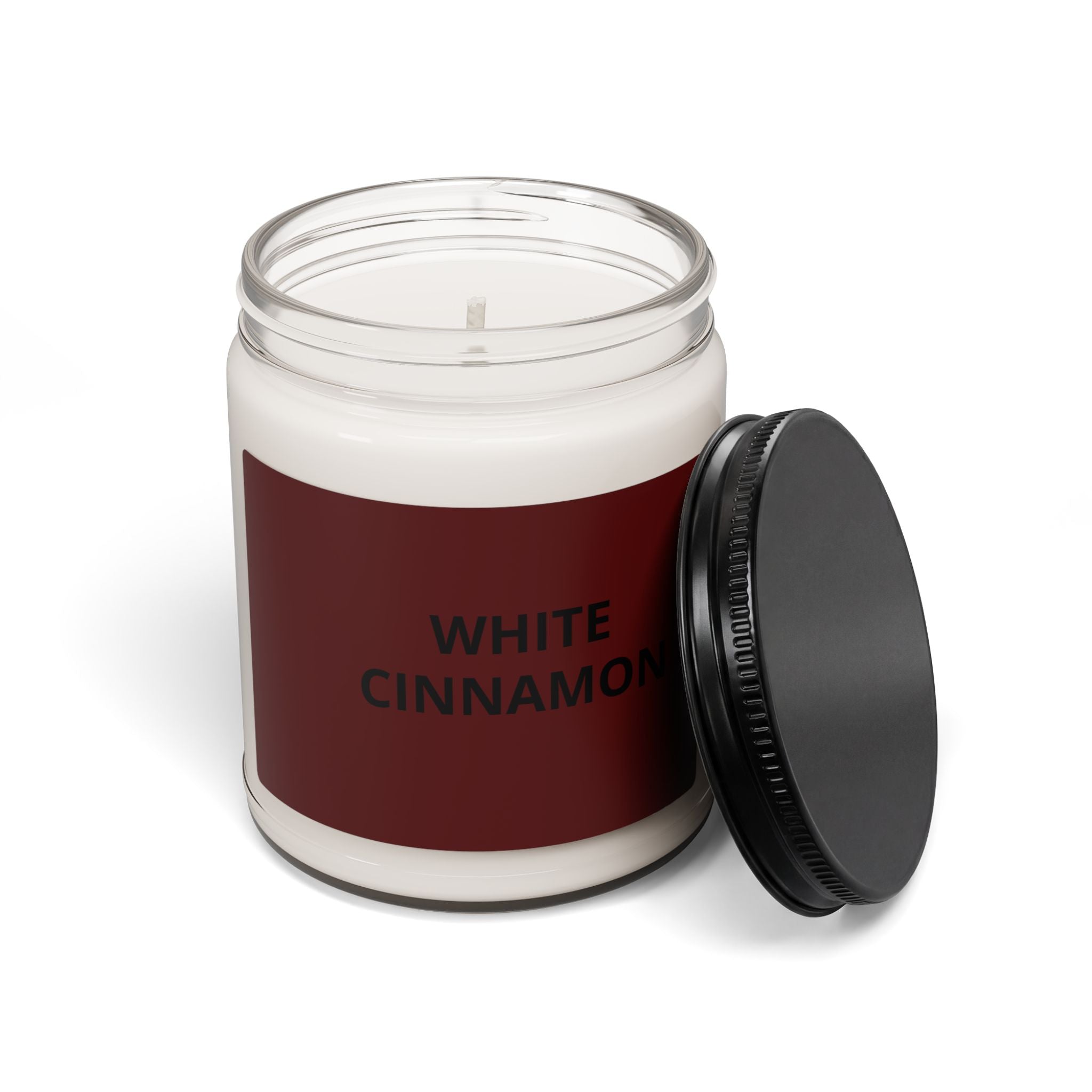 White Cinnamon Soy Candle — 9oz Scented Jar (Warm Spiced Aroma)